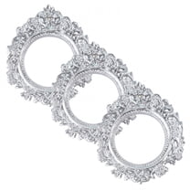 DESIGNICE 3Pcs Vintage Picture Frames,Trinket Show Picture Frames,Aesthetic Feel Photo Frame,3.15"X3.15",Silver