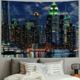 thumbnail image 2 of Orinice City Skyline Night Time Tapestry Wall Hanging Unique Style for Home Decor 40x30inch, 2 of 6