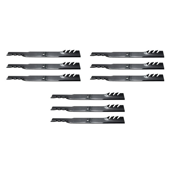 RAParts Set of 9 High Lift Mulching Blades 20 1/2" x 5/8" Fits Toro/Fits Exmark 60" Mower Decks