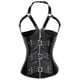 thumbnail image 1 of Hot Sexy Waist Trainer Corset Faux Leather Open Bust Steampunk Zipper Corsets And Bustiers Plus Size Underbust Corselet Body Sha, 1 of 5