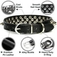 thumbnail image 2 of Spiked Studded Leather Dog Collar with Leash, PU Leather Dog Collars Durable Leather Cat Collar with Spiked Studded for Small Medium Large Breed Best Gift Pet Rivet Collar, 2 of 8
