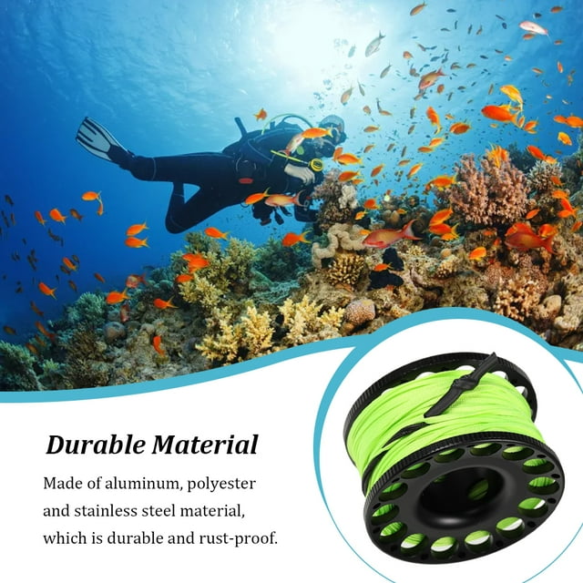 stanreset Dive Finger Reel Professional High Density Rope Aluminum Cave Diving Tech Spool Water Sports Accessories Black