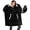 Black, variant on Wearable Zippered Hooded Slacker Blanket In Autumn And Winter