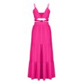 thumbnail image 6 of YABCSAZ Two Piece Sets for Women Summer Sleeveless V-neck Sexy Tank Top and Maxi Sundress Casual Loose Solid Color Pajamas for Women Set, 6 of 8