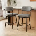 thumbnail image 5 of Modern Solid Wood Dining Chairs - 2-Pack with Leather Cushions & 360° Rotation, 5 of 20