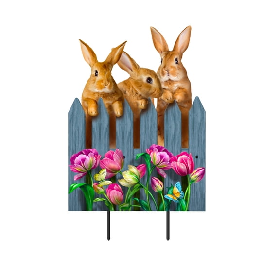 Briarwood Lane Spring Metal Art 28x15 Garden Bunnies For Spring Metal Art
