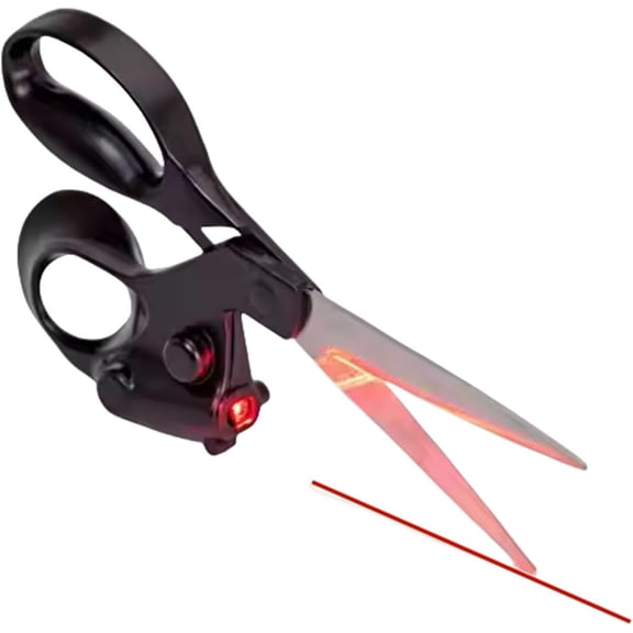Laser Guided Scissors for Fabric Cutting, Heavy Duty Professional Sewing Scissors with Precision Laser Guide for Crafting, Quilting, Dressmaking, Kitchen & Paper, Stainless Steel Blades