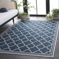thumbnail image 3 of SAFAVIEH Beach House Wendy Geometric Indoor/Outdoor Area Rug, Blue/Ivory, 6'7" x 6'7" Square, 3 of 16