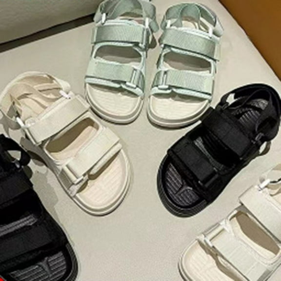 JeashCHAT Clearance Sandals for Women Walking Sandals Summer Fashion Thick Bottom Non-slip Platform Shoes Summer Beach Sandals