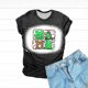 thumbnail image 5 of Mujeres Casual Béisbol Mamá Tie-dyed Impreso Manga corta Cuello redondo Pullover Blusa Camiseta Tops OAVQHLG3B Store lin121212, 5 of 5