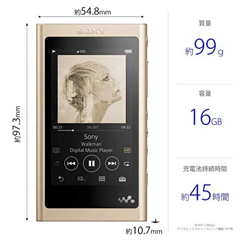 Sony Walkman NW-A55 ゴールド Sony Walkman NW-A55 Hi-Reso pale gold Digital Audio Player