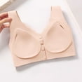 thumbnail image 4 of Women's Wireless Front Closure Bra Full Coverage Padded Bra Wide Strap Push Up No Underwire Comfy Bras, 4 of 4