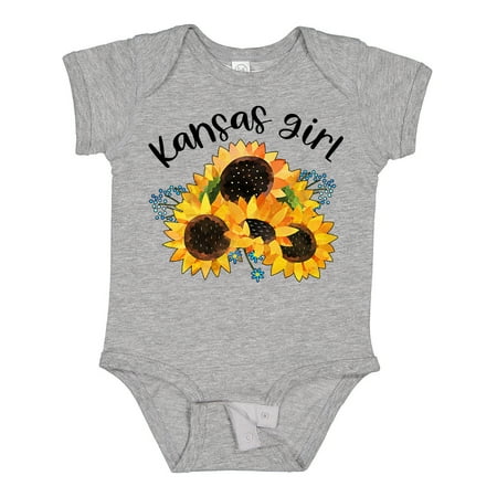 

Inktastic Kansas Girl with Sunflowers Gift Baby Girl Bodysuit