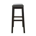 thumbnail image 5 of New Ridge Home Goods Julian 25" Faux Leather Counter Height Barstool in Gray, 5 of 7