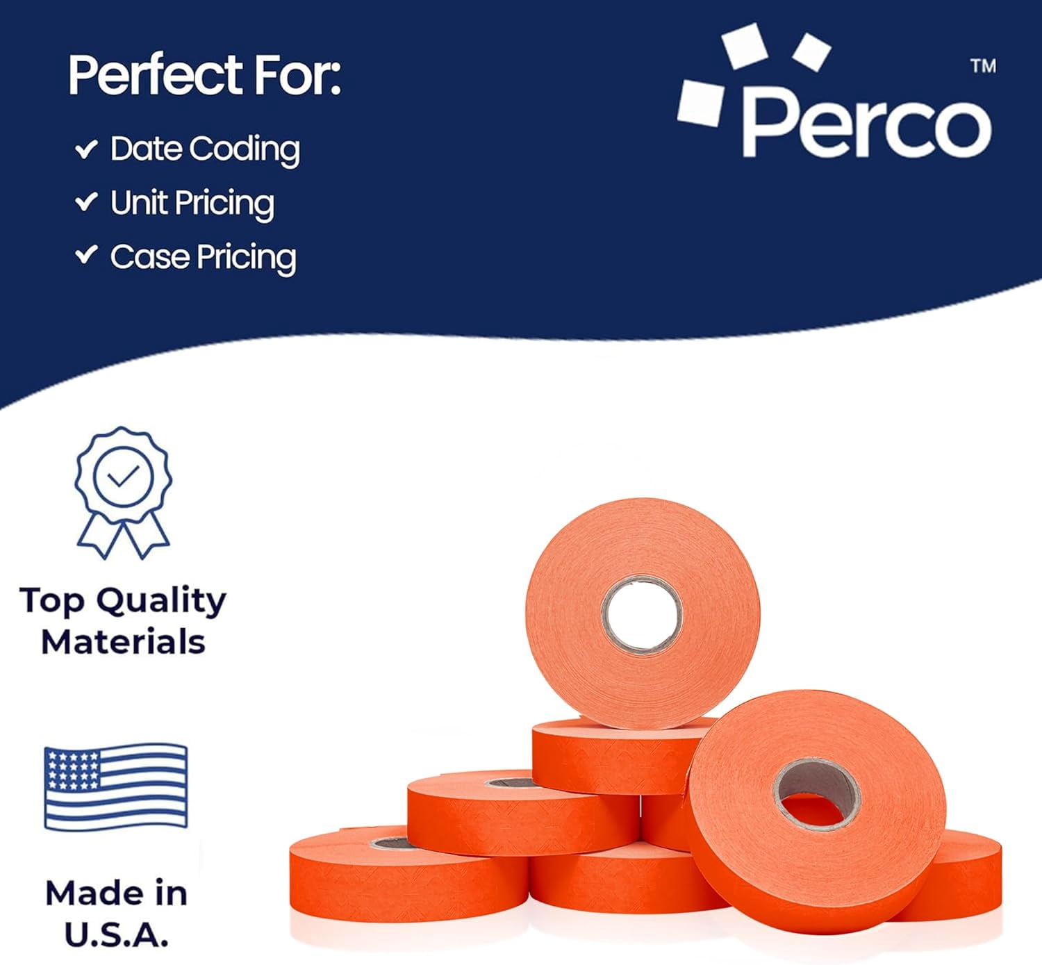 Pricing Labels for Monarch 1136 Fluorescent Red - 14,000 labels w/ 8 Rolls Value Pack, 1 Sleeve - Made in USA