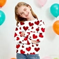 thumbnail image 4 of KyCheLot Girls Cute Sweatshirts Valentine's Day Printed Long Sleeve Casual Sports Crewneck Warm Pullover Tops 1-15 Years, 4 of 7