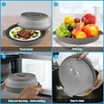 thumbnail image 6 of 2Pcs Collapsible Microwave Cover with Plate Tray Set,Gray,10.6 Inch Lid,BPA Free,Microwave Splatter Guard, 6 of 6