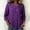 Purple plus size button down shirts a1, variant on thefmos Women Plus Size Fall Spring Collared 3/4 Sleeve Button Down Blouses Dressy Casual V Neck Tunic Tops Loose Fit Solid Basic Shirts for Work Vacation, Blue L