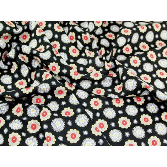 Minerva Cotton Lawn Fabric Black - per yard