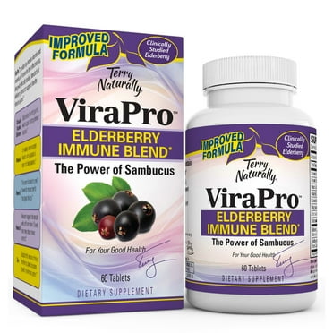 Terry Naturally ViraPro - 60 Tablets - Powerful Immune Support Supplement, With Elderberry (Sambucus