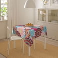 thumbnail image 3 of Boho Flower Tablecloth 54"x54" Inch Square, Durable Table Cover for Kitchen Dining Room, Holiday Tablecloth for Party Dinner, 3 of 4