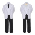 thumbnail image 2 of 5-7pc Formal Black White Suit Set Champagne Bow Long Tie Vest Boy Baby Sm-20 Teen, 2 of 3