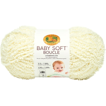 Plymouth Boucle Yarn - Lion Brand Baby Soft Boucle Yarn-Lemonade