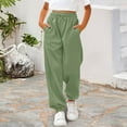 thumbnail image 2 of KAUOD Girls Thick Sweatpants Straight High Waist Baggy Joggers Pants Teen Kids Plain Warm Padded Trousers with Pockets, 2 of 6