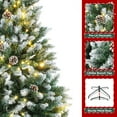 thumbnail image 3 of 7.5 Pre-Lit Artificial Christmas Tree, Pine Cone Xmas Tree with 8 Lighting Changes, 400 Warm White Lights Changing, 1096 Branch Tips Christmas Tree for Home, Office Party Decoration, 3 of 7