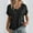 Black, variant on Njoeus Plus Size Tops for Women Womens Tops Dressy Casual Womens Basic V Neck T Shirts Summer Cute Tee Loose Fitting Tunics Casual Short Sleeve Tops with Buttons Decor Work Office Clothes Women Summer