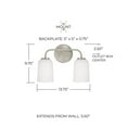 thumbnail image 2 of Capital Lighting 148821MB-542 Lawson 2 Light 14" Wide Vanity Light - Black, 2 of 7