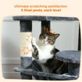 thumbnail image 4 of PAWZ Road Cat Tree Tower 54" Multi-Level Cat Condo with 5 Scratching Posts for indoor Cats, Dark Gray, 4 of 11