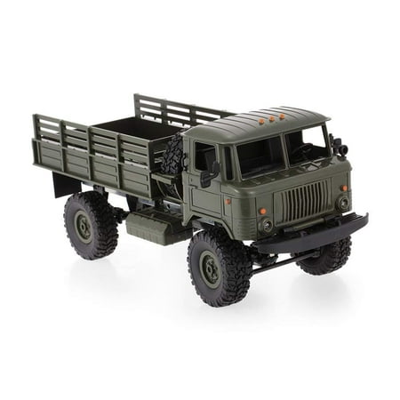 WPL B-24 2.4Ghz Remote Control 1/16 Military Truck 4x4 Off-Road Crawler (Green)