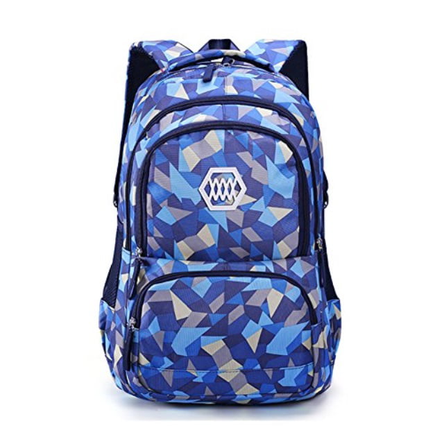 Fanci Geometric Print Student School Bag Backpack Book Bag Travel Bag Casual Bag