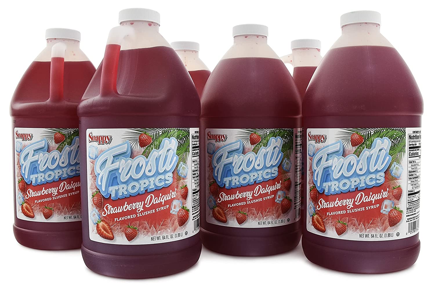 Snappy Frosti Tropics Strawberry Daiquiri Slush Mix, 1/2 Gallon, 6 Pack