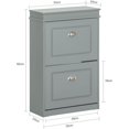 thumbnail image 3 of SoBuy FSR78-HG,2 Drawers Shoe Cabinet Shoe Rack Storage Cupboard Organizer Unit,Grey, 3 of 6