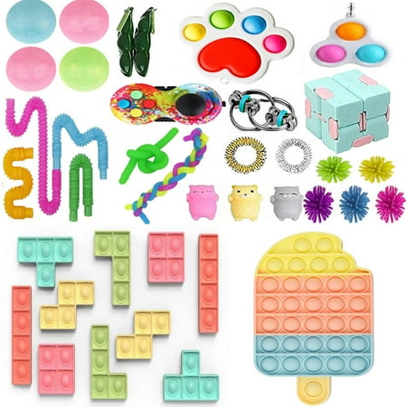 hirigin Press Type Decompression Toys Set Early Learning Fidget Game