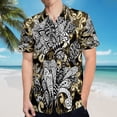 thumbnail image 5 of High Quality Hawaiian Shirts for Men Short Sleeve Aloha Beach Shirt Floral Summer Casual Button Down Shirts Blouses DNCHTZ, 5 of 7
