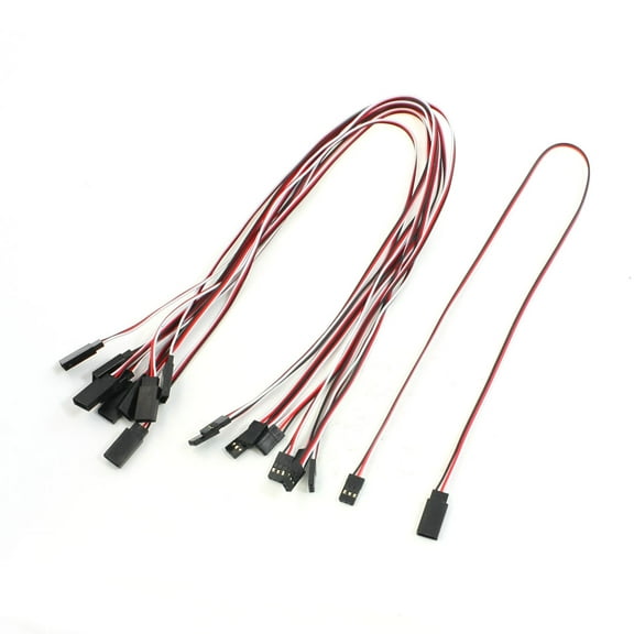 Unique Bargains 10 Pcs 19.7" Length RC Helicopter Part 3P M/F RC Servo Extension Cable