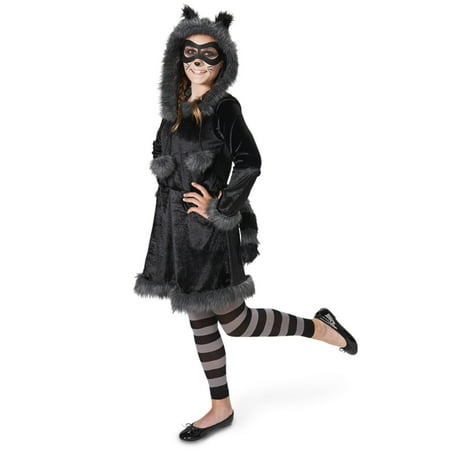Raccoon with Tights Tween Costume, Juniors 5-9