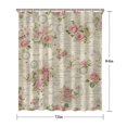 thumbnail image 5 of Pioneer Flower Floral Print Pattern Shower Curtain 72"x84" ,Bathroom Decorative Shower Curtains Set with 12 Hooks,Modern Waterproof Washable Shower Curtain, 5 of 6