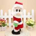 thumbnail image 2 of Muñeco eléctrico de Papá Noel para Navidad, juguete dinámico con música de cadera y movimiento, regalo de decoración navideña, 2 of 6