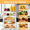 thumbnail image 6 of JDNRXO Acrylic Bread Storage Box with Magnetic Door, 4-Tier Adjustable Display Organizer (3 Dividers Included) for Kitchen Counter & Bakery Pastry Showcase, Clear Bread Bin 11.81"x9.84"x15.74“, 6 of 8
