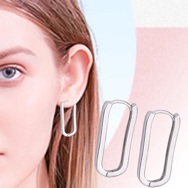 Pendientes de aro Hugo para niñas Plata