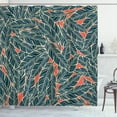 thumbnail image 1 of Ambesonne Feather Shower Curtain, Modern, 69"Wx70"L, Black Scarlet Cream, 1 of 3