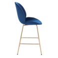 thumbnail image 5 of Upholstered Velvet Stool with Gold Legs – Set of 2 Comfortable Velvet Stools with Foot Rest, Modern Design for Kitchens, Bars, and Contemporary Spaces, 5 of 5