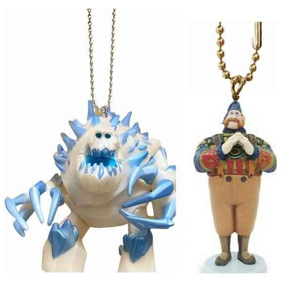 Frozen Marshmallow & Oaken Pvc Keychain Dangler Ornament Figure Disney Figurine