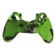 thumbnail image 4 of Funda de silicona Funda protectora antideslizante con 1 par de empuñaduras para pulgar para controlador PS4 (camuflaje verde para empuñaduras de pulgar con funda de silicona PS4), 4 of 10