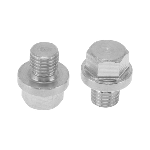 Accesorios de tubería de acero inoxidable 304 Unique Bargains M8x1 tapón de brida hexagonal 2 piezas