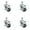 4 Swivel - Top Lock Brakes  - Gray, variant on 6 Inch Thermoplastic Rubber 10MM Threaded Stem Caster with Brake